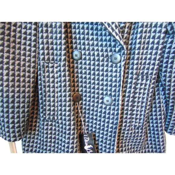 Vtg NWT Coat by Dani Colby Made in USA Double Breasted w/ shoulder pads Size 16 - Picture 2 of 9